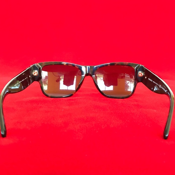 Versace Men's Tortoise Shell Polarized Sunglasses - Picture 5 of 8